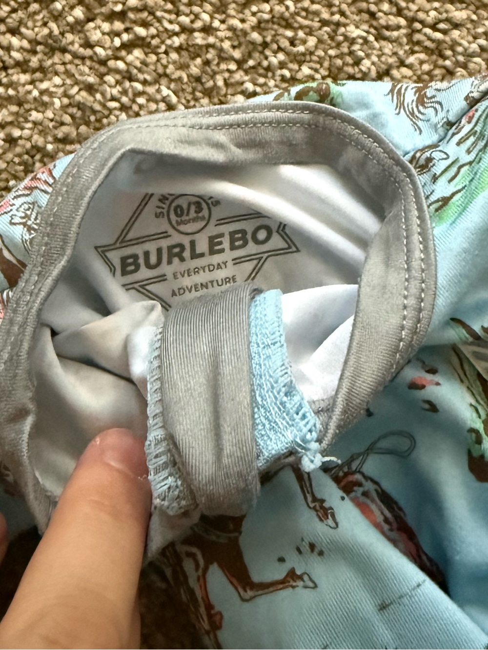 Burlebo 0-3 month cowboy onesie EUC - Picture 3 of 3